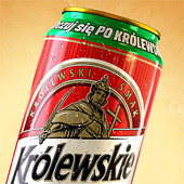 Piwo Królewskie packshot wizualizacja 3D